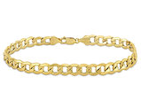 Men's Curb Link Chain Bracelet in 10k Yellow Gold 